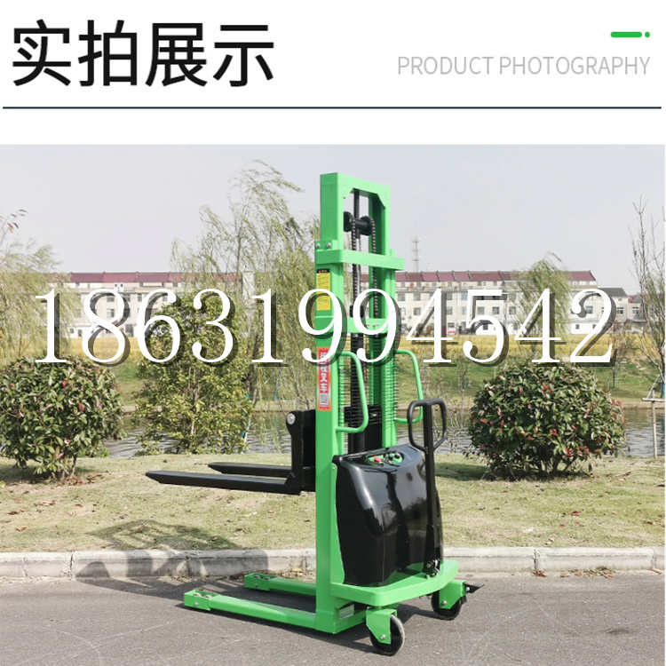 会同县电动叉车堆高车液压铲车电瓶1吨2吨站驾步行式小型全自动叉车